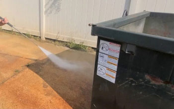 dumpster pad powerwashing