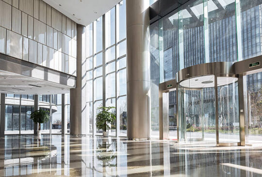 empty hall in the modern office building.